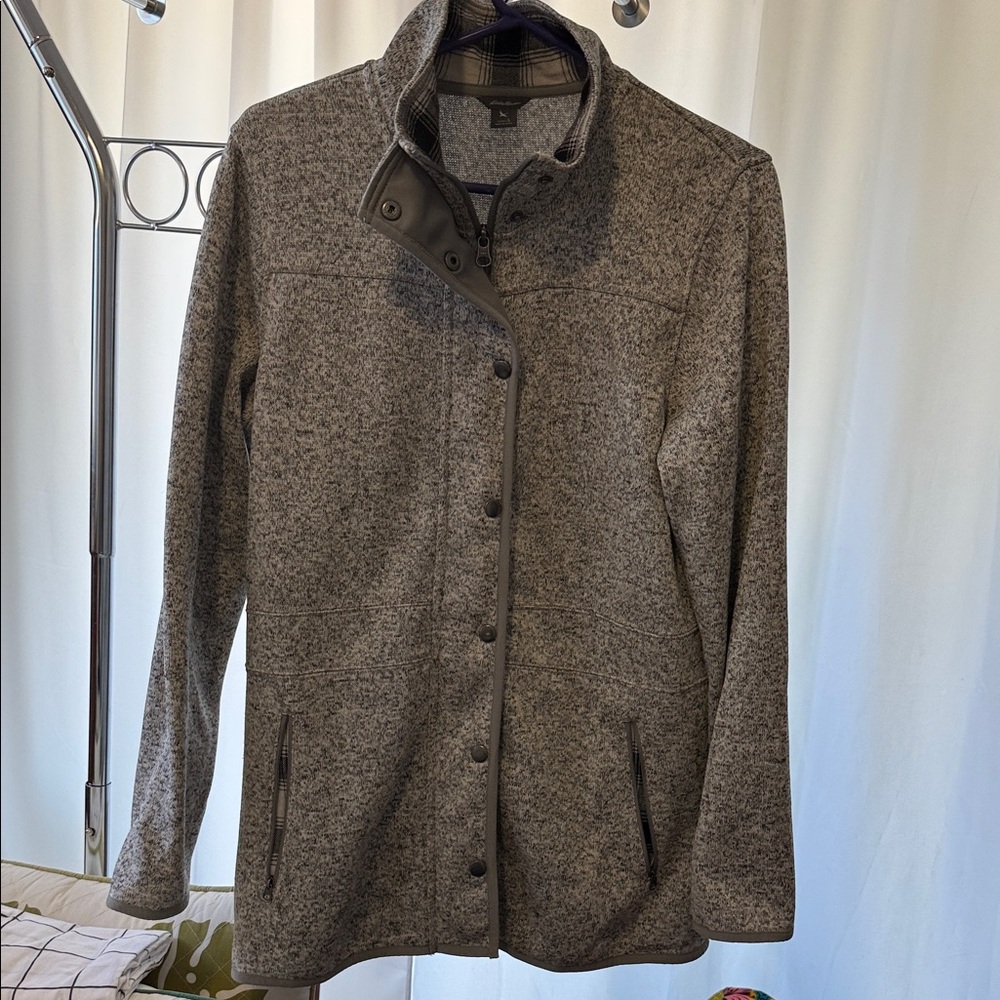 Eddie Bauer Charcoal Knit Jacket